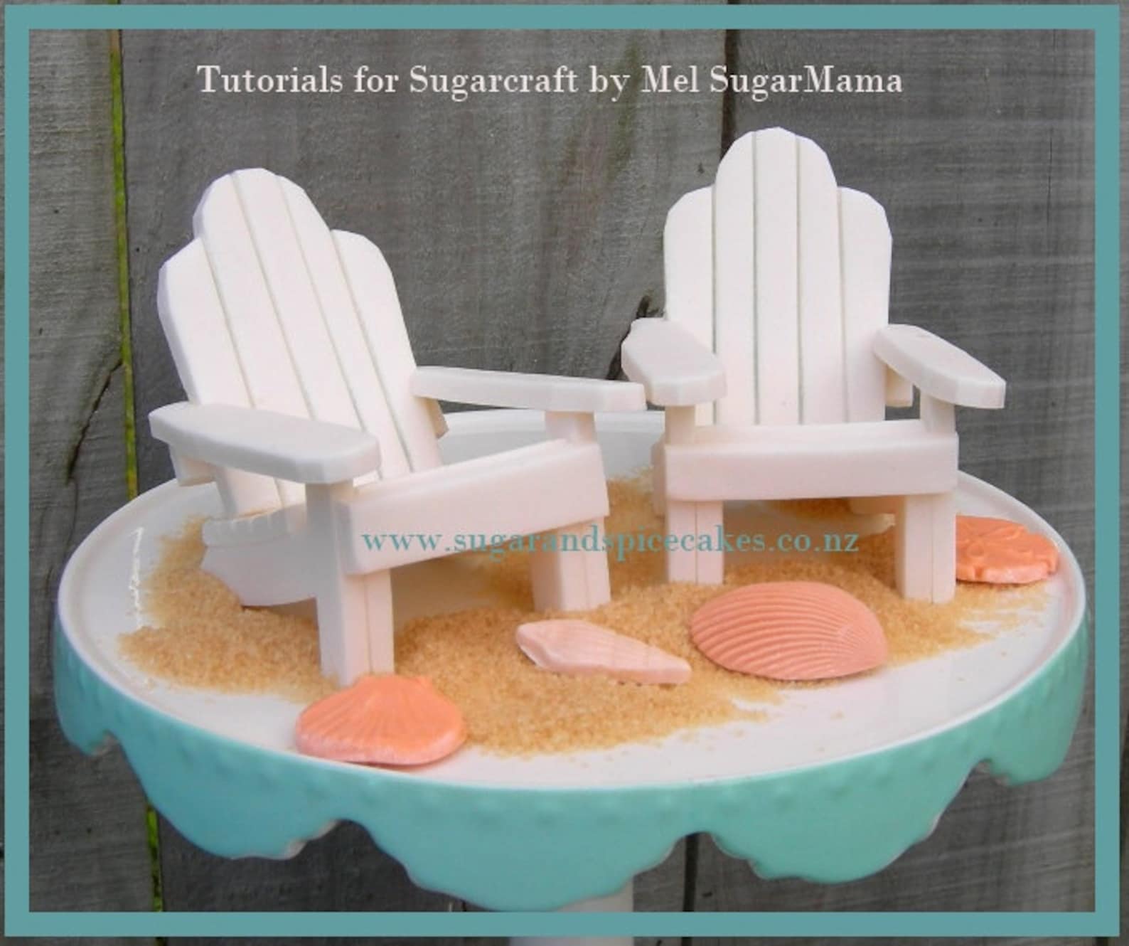Adirondack Beach Chair Cake Topper Tutorial TUTORIAL in .pdf Sugarcraft