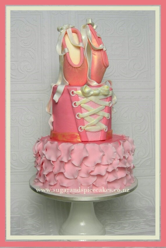 Items similar to Ballet Slippers Tutorial and TEMPLATE for fondant