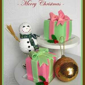 Mini Gift Box Cake - TUTORIAL in .pdf Recipes Included