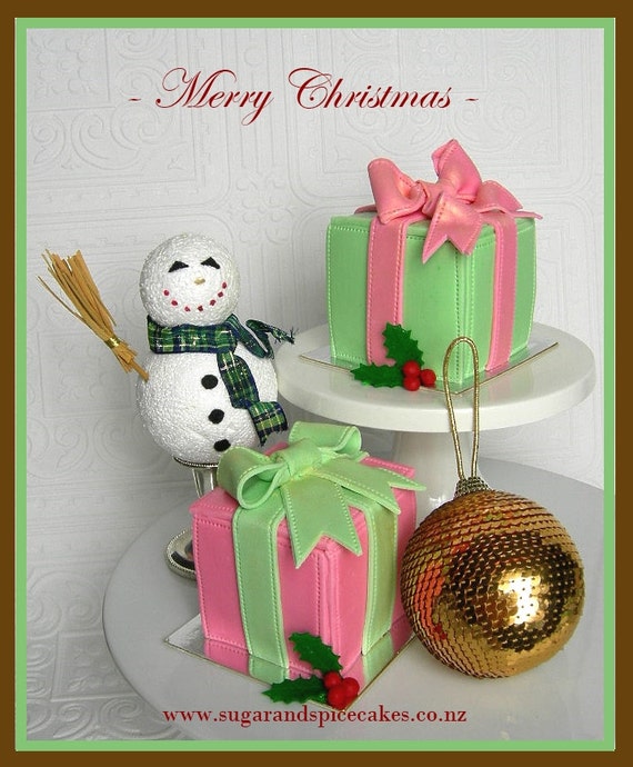 Mini Gift Box Cake TUTORIAL in .pdf Recipes Included | Etsy