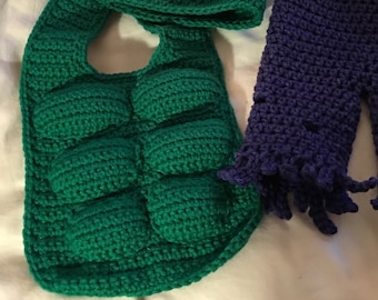 PATTERN ONLY, Crochet Baby Superhero Muscles, size Newborn