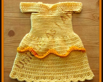 PATTERN ONLY...Crochet 'Taming the Beast' Newborn Dress Pattern
