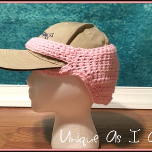 PATTERN ONLY....Crochet Girl's Baseball Cap Earwarmer