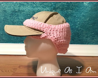 PATTERN ONLY....Crochet Girl's Baseball Cap Earwarmer