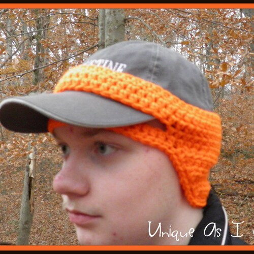 Crochet Baseball Cap Earwarmer PATTERN 
