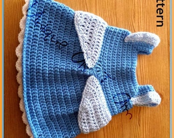 PATTERN ONLY...Crochet 'Princess Charming' Newborn Dress Pattern