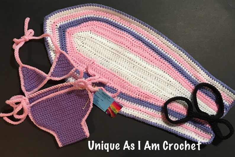 Crochet Surf/'s Up Baby Girl Bikini and SurfboardPhoto Prop