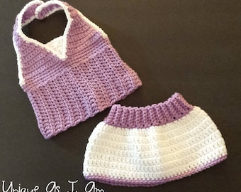 PATTERN ONLY...Crocheted Baby Girl Golfer Set Patterns