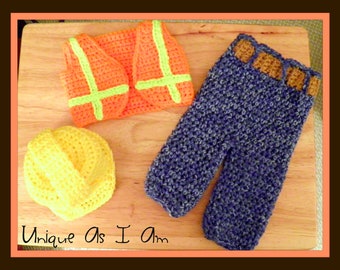 PATTERN ONLY....Crochet Baby Construction Set, Multiple sizes included.