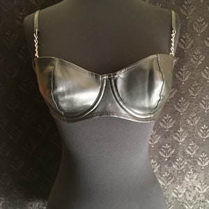 The Stigmata Bra, Leather Bra With Spike and Stud Detail, Hand