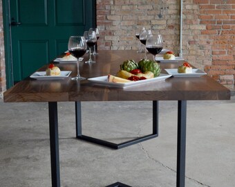 Irvine Dining Table - Solid 1 3/4" Table Top - Shown in Walnut 84 x 40