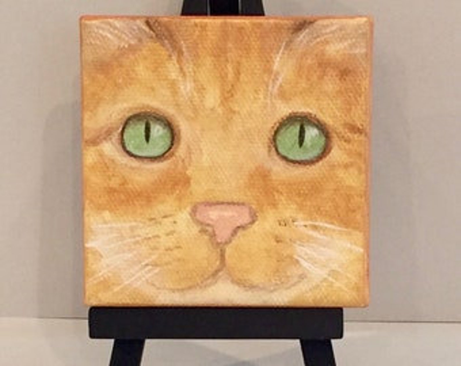 Orange Tabby Cat Painting Ginger Cat Painting Orange Cat Etsy