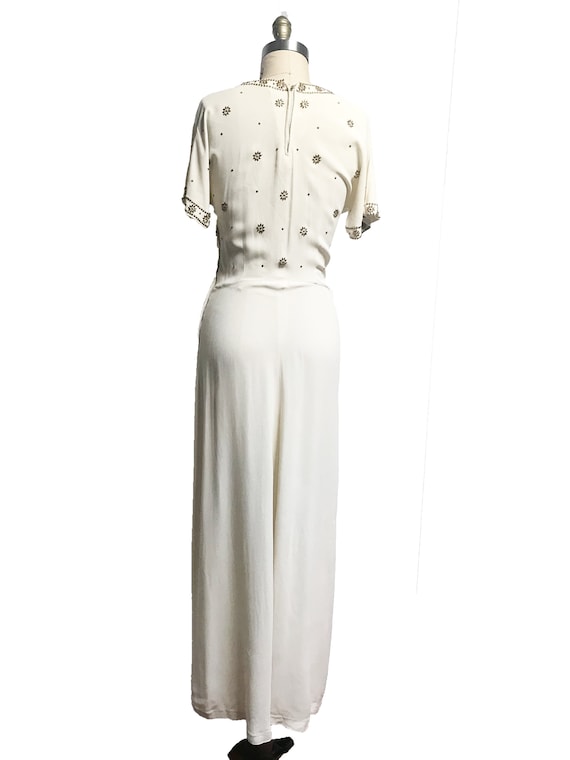 Buy Vintage Rare 1940s White Gold Studded Gown - Wedding Dress Crepe Waist: 27" Online in India - Etsy Buy Vintage Rare 1940s White Gold Studded Gown - Wedding Dress Crepe Waist: 27" Online in India - Etsy