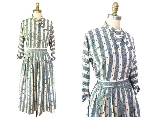 Vintage 1950s Set: 2PC Blouse with Matching Skirt
