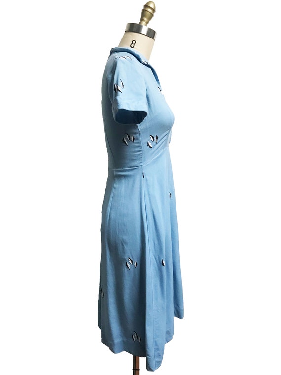 Vintage 1940s Dolphin Dress- Novelty Embroidered … - image 4