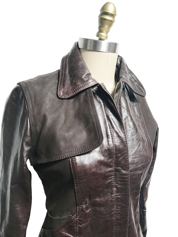 Vintage Levi Brown Leather Jacket - 1930s 1940s I… - image 3