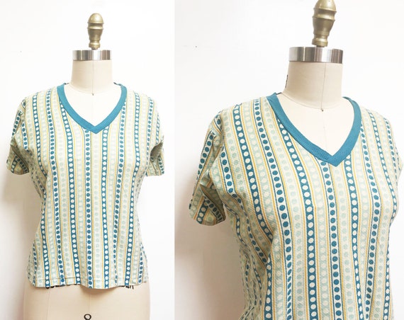RARE Vintage 1950's Carter's T'Shirt - Blue Green