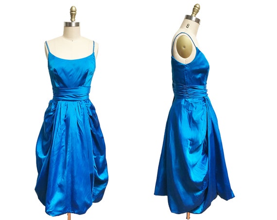 Vintage 1950's Bubble Dress- Royal Blue Rhinestone