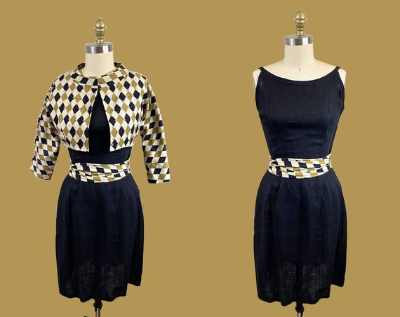 black and gold harlequin dress Ruffled Harlequin Orange Black Dress – Maryam Keyhani