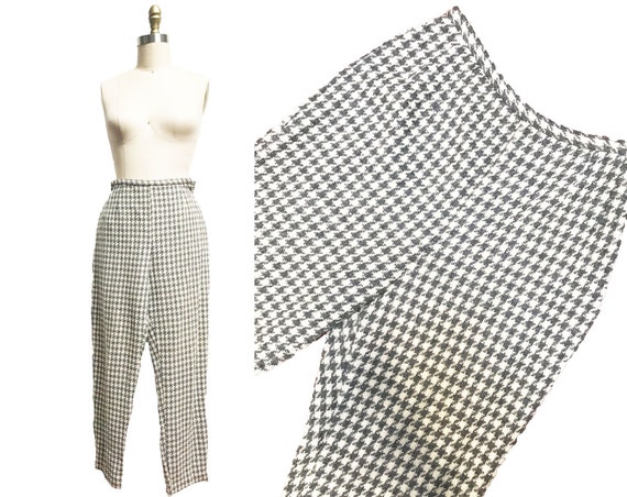 Vintage 1960s 1950s Wool Tweed Pants - Cigarette H