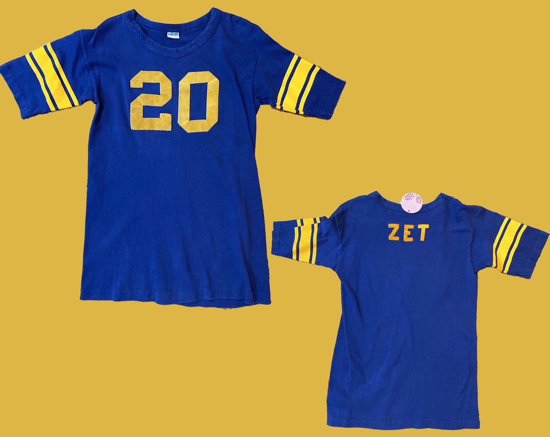 ヴィンテージ 1970 年代 チャンピオン ジャージー T シャツ - ネイビー