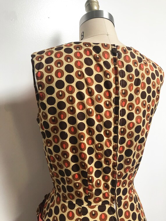 Rare Vintage 1950s 1960s Polka Dot Dress - Pink B… - image 6