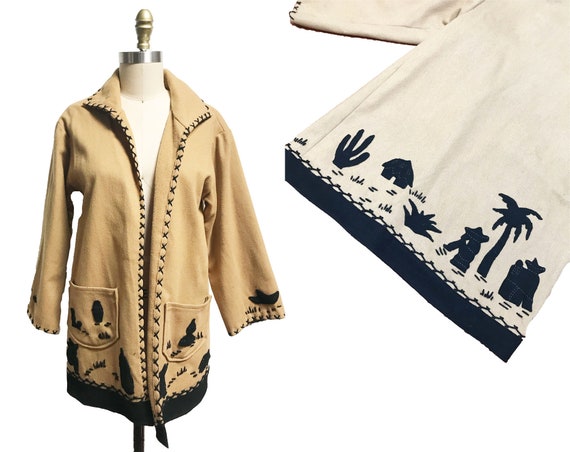 Vintage 1940s Tourist Jacket - Mexican Felt Souven
