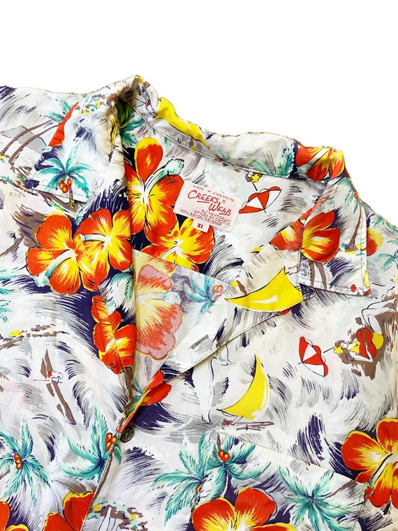 Vintage 1950s Rayon Hawaiian Shirt - Hawaiian Wom… - image 3