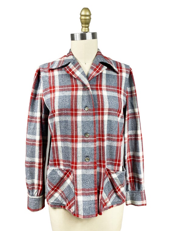 Vintage 1940s Plaid Shirt Jacket - 49er Pendleton… - image 2