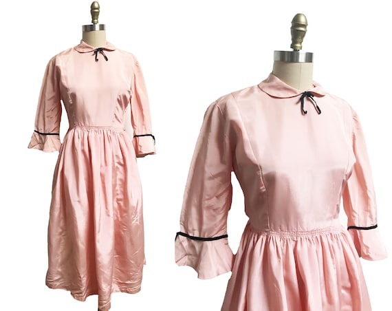 baby pink velvet dress