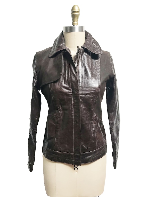 Vintage Levi Brown Leather Jacket - 1930s 1940s Inspi… - Gem