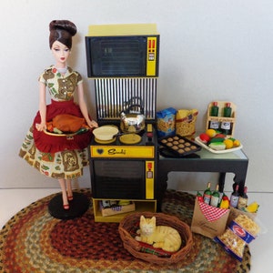 Vintage 1970 Mego Corp Yellow Plastic Sindy Stove Appliance for  12&quot; Fashion Action Doll Displays and Dioramas