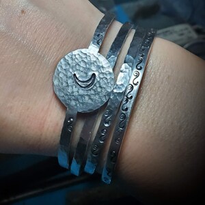 Moon and customized bangles cuff