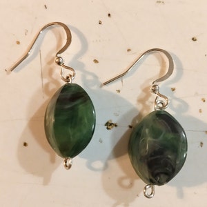 Women&#39;s Small Earthy Dark Green Beaded Dangle Accessories Summer Jewelry