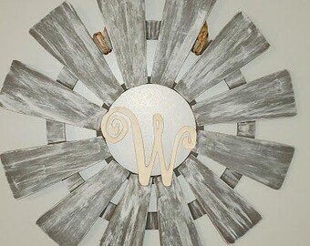 19 inch Handmade Windmill Wall Décor