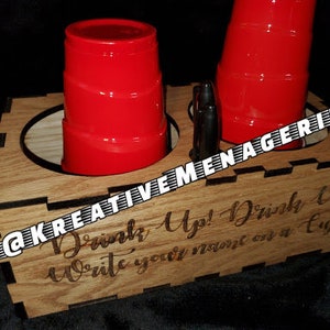 SVG digitale Datei, Doppel-Partytassenhalter SVG für Glowforge