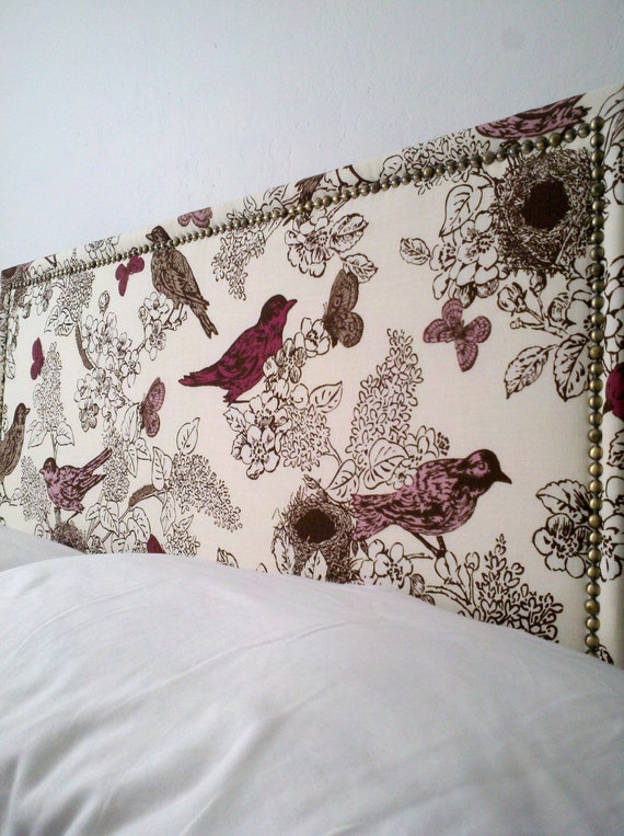 Items similar to Twin headboard or wall art with Duralee fabric on Etsy