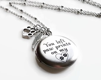 No Longer By My Side Loss Of Dog Cat Pet Memory Necklace In Pink Black Paw Charm No Longer By My Side Loss Of Dog Cat Pet Memory Necklace In Pink Black Paw Charm