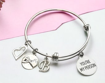 You're My Person Charm Bracelet - Personalized Best Friend Gift
