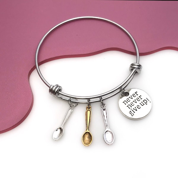 Spoon Jewelry - Spoon Theory Charm Bracelet  - Save Your Spoons - Spoonie  Gift for Her - Chronic Illness