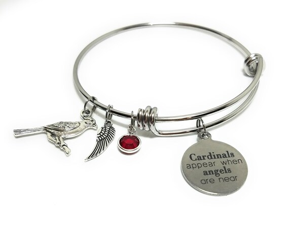 Cardinals Appear When Angels Are Near Charm Bracelet Cardinal
