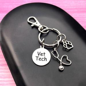 Vet Tech Keychain - Gift for Veterinary Technicians