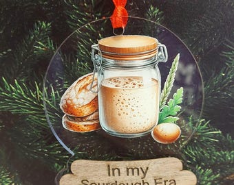 Sourdough Era Snow Globe Ornament - Christmas Gift for Bakers