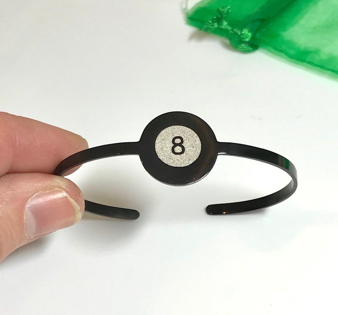 8 Ball Jewelry Cuff Bracelet Billiards Pool Player Gift Etsy