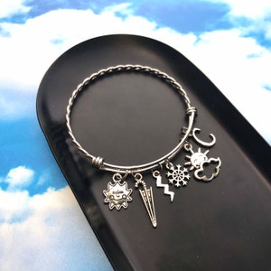 Meteorologist Gift - Weather Charm Bracelet - Meteorology Jewelry - Weather Forecaster - Personalized Jewelry - Weather Girl - Storm Chaser