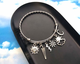 Meteorologist Gift - Weather Charm Bracelet - Meteorology Jewelry - Weather Forecaster - Personalized Jewelry - Weather Girl - Storm Chaser