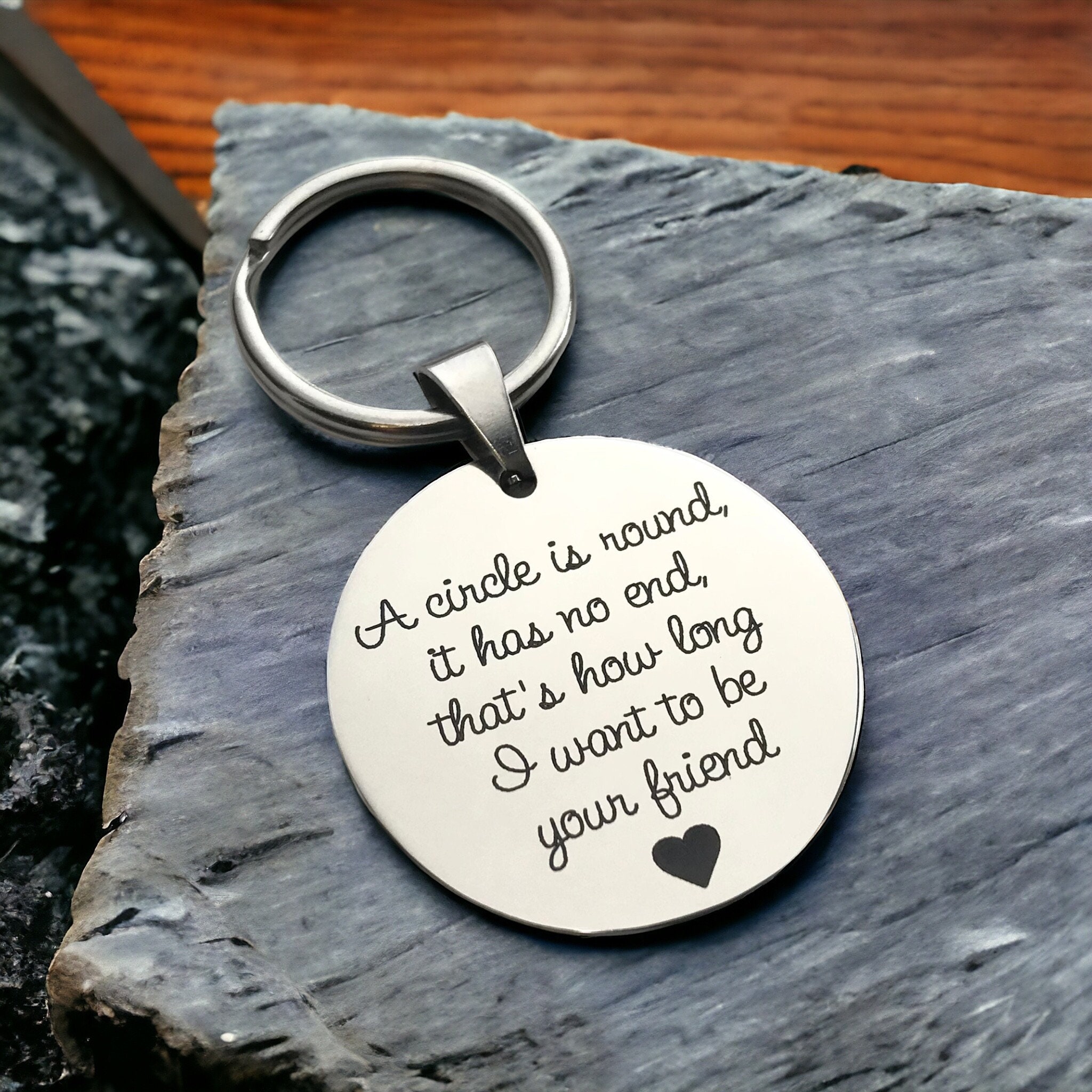 Friendship Keychain - Best Friend Gifts - A Circle is Round