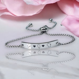 Custom Engraved Bolo Bracelet – Personalized Shapes, Stainless Steel