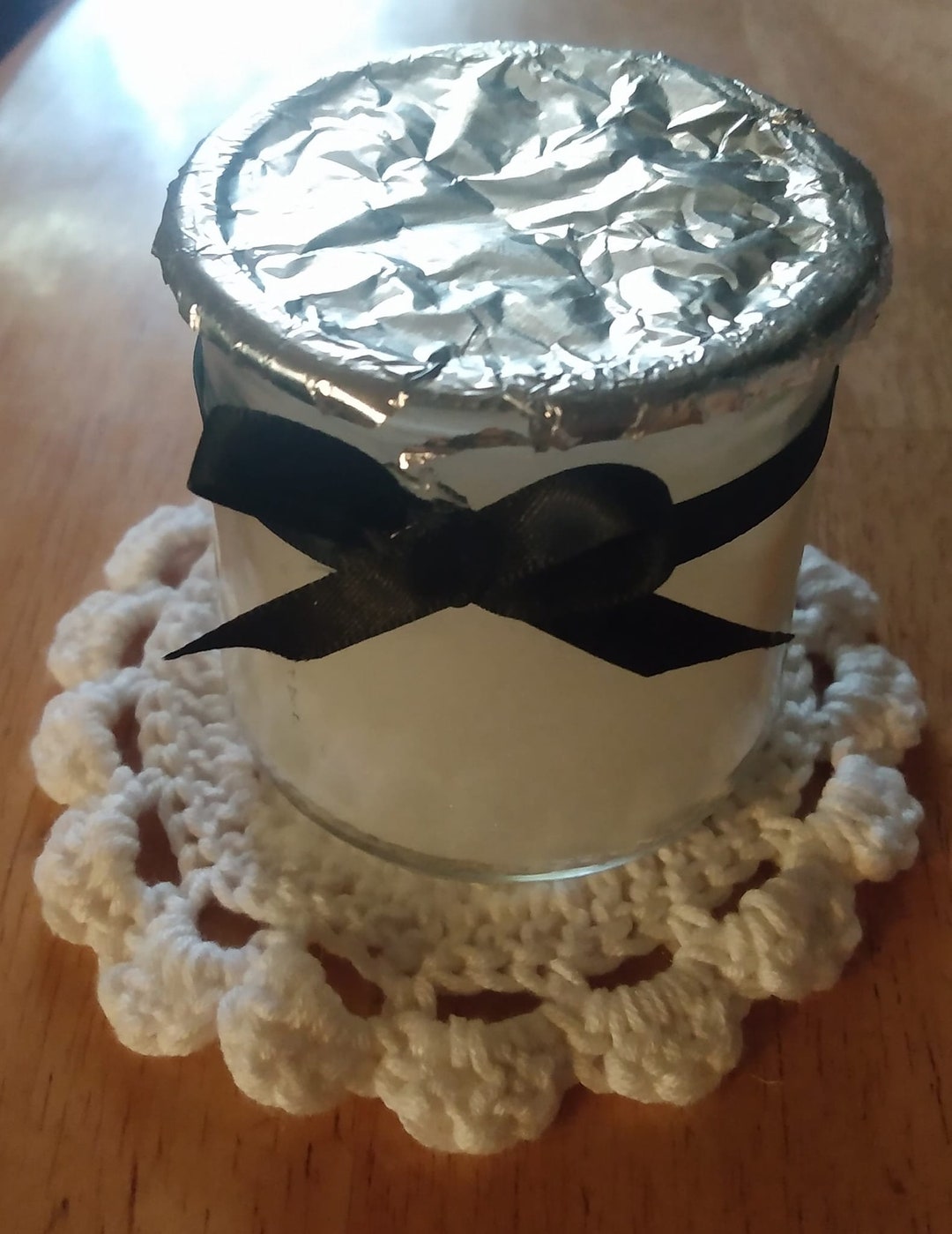 Black Ribbon Candle Geranium Etsy