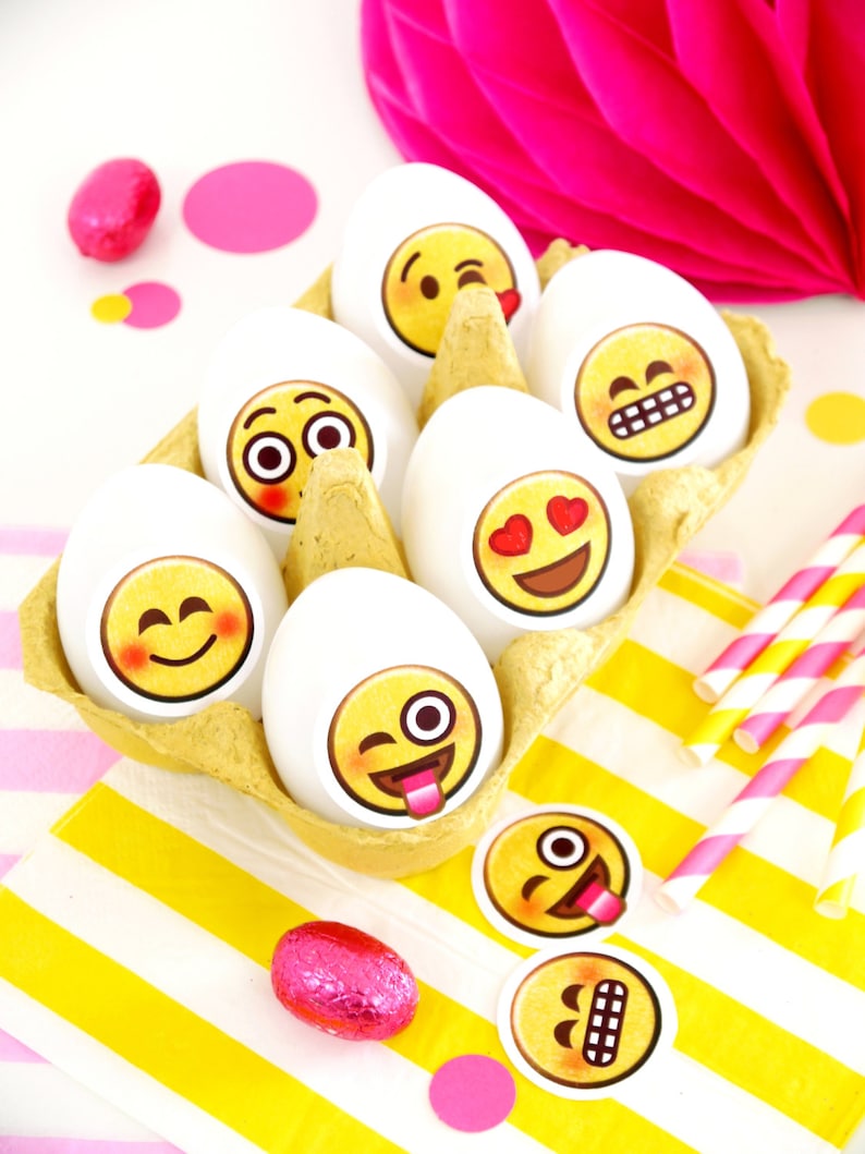 Emoji Inspired Party Printables Supplies &amp; DIY Decorations - Etsy Canada